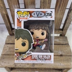 Funko Pop! Eddie Van Halen with Guitar Pop! Rocks Vinyl Figure #258 MINT!